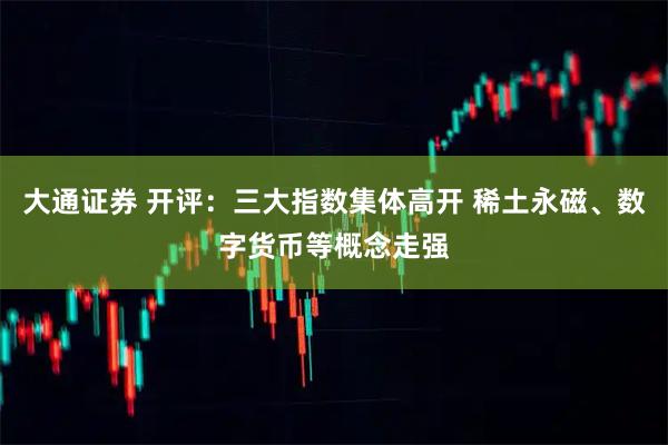 大通证券 开评：三大指数集体高开 稀土永磁、数字货币等概念走强