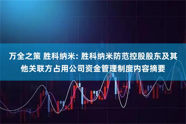 万全之策 胜科纳米: 胜科纳米防范控股股东及其他关联方占用公司资金管理制度内容摘要