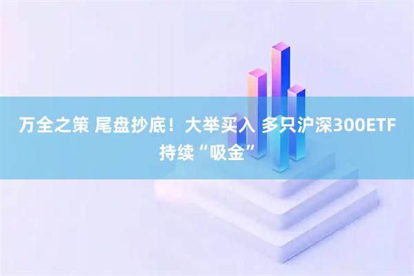 万全之策 尾盘抄底！大举买入 多只沪深300ETF持续“吸金”